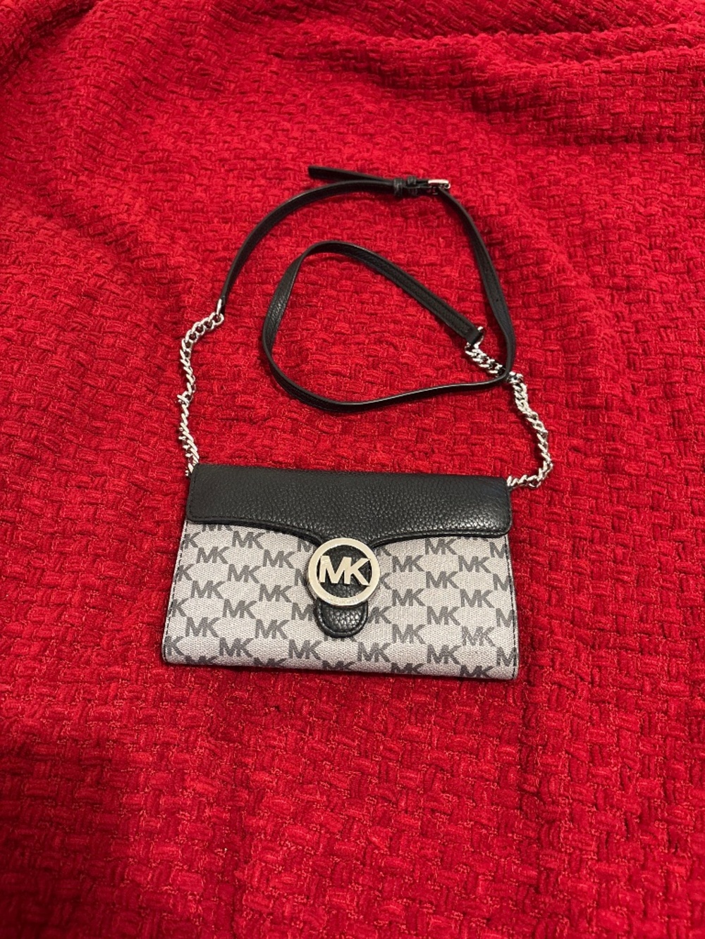 Micheal Kors black and gray purse